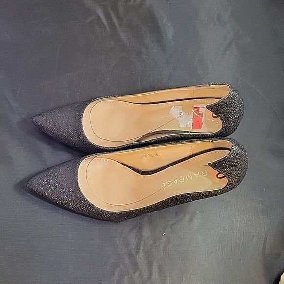 BRAND NEW RAMPAGE POINTED TOE SEQUINS HIGH HEEL STILETTOS WOMEN"S SHOE - Picture 10 of 14